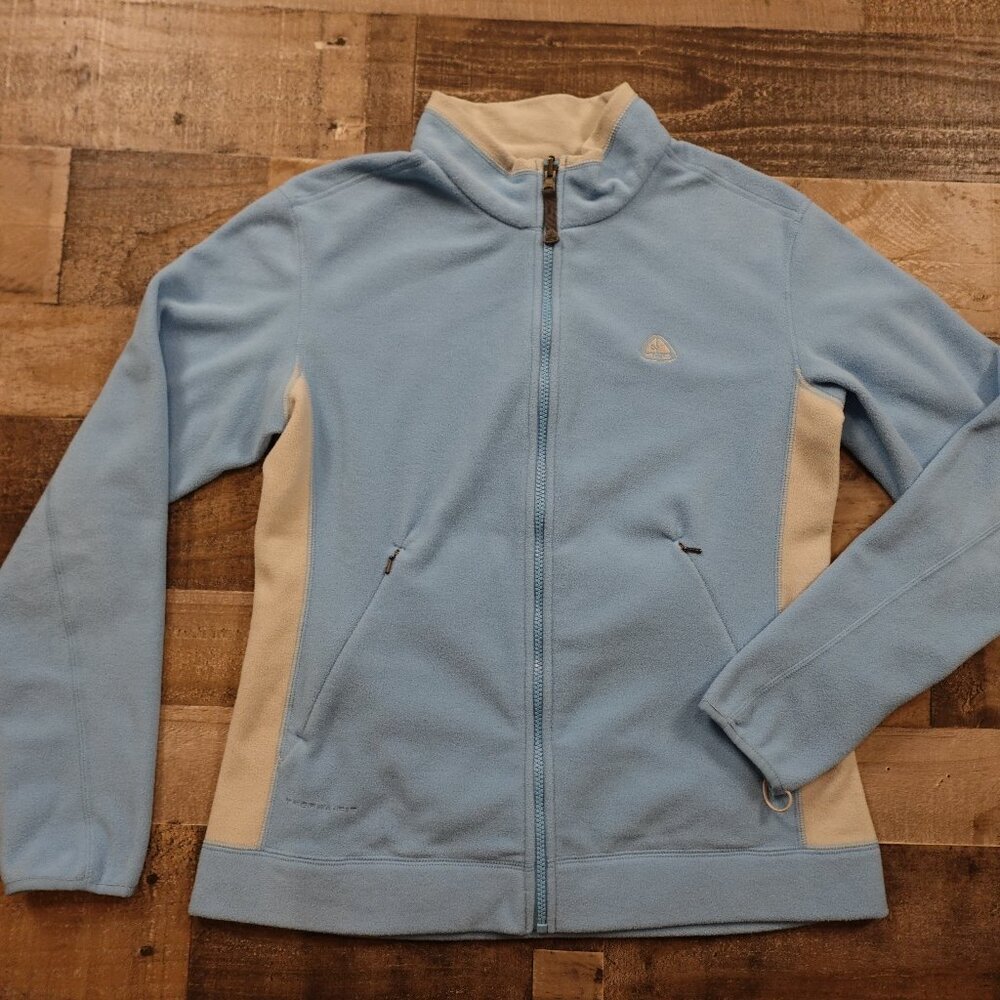 Nike ACG fleece full zip sweater women's large baby‎ blue